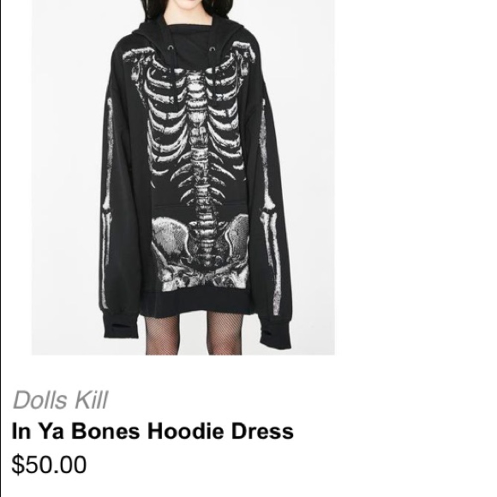 In Ya Bones Reflective Hoodie Dress